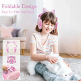 Pink Cat Ears Anti-Noise Earmuffs Noise Cancelling Kid Hearing Protection Safety Reduction Ear Muff Cartoon Adjustable