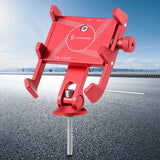 Aluminum Alloy Bicycle Cell Phone Holder Shockproof Cycling Phone Bracket with 6mm Screw Cushioning Pad for Stem/Handlebar Mount