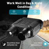NV400B Digital Night Vision Binocular Device Professional Infrared Telescopes 3.5X-7X Zoom 1300ft/400M Range for Hunting Camping