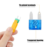 120 Pcs 2A 3A 5A 7.5A 10A 15A 20A 25A 30A 35A Mini Blade Fuse with With Fuse Puller and Clear Storage Box for SUV Truck Boat