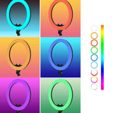 19 Inch RGB Beauty Ringlight Video Selfie LED 18 Inch Ring Light for Make up Live Broadcast With 2.1M bracket