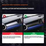 Trim Sticker Real Carbon Fiber Decorative Cover For Car Central Control Instrument Panel For MINI R55 R56 2007-2013 LHD
