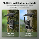 4G GPS Solar Powered Hunting Trail Camera Photo Trap with 125 Degree Wide Detection Angle 940nm Invisible LEDs 0.1s Trigger Time