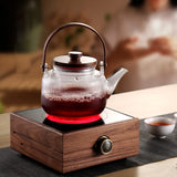 750W Wooden Electric Stove Hot Cooker Plate Tea Maker Heating Furnace Water Heater Boiler Multicooker for Kitchen 220V