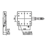 LX125-C high-precision optical positioning slide - manual X-axis linear translation stage