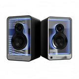 50W BT Dual Speakers BESTISAN SR15 Black With Stunning Light 3D HIFI Surround Sound Support Optical Fiber ARC USB Line In Input