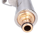 High Pressure Washer Gun Zinc Alloy Brass Silver Yellow 360 Degree Rotation Adjustable Sprayer Long Nozzle 1.91cm 0.8in Garden