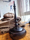 Rotating Yarn Spool – Multi-functional Micro Crochet Tool with African Blackwood Shaft