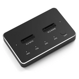 GW-M.2 SATA/Nvme Dual-Bay Hard Drive Docking Station Clone Offline Clone M.2 SSD Duplicator Data Transmission Usb3.1 US Plug