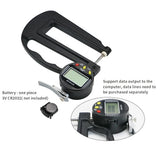 0-10mm 0.4'' 0.001mm Digital Thickness Gauge for Plastic Film Paper Leather Rubber Electronic Thickness Gauge Throat Depth 120mm