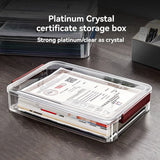 GW-A4 Transparent Storage Box Portable Plastic Document Stationery Jewelry Storage Case School Home Office Supplies