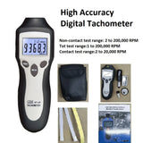 CEM AT-10 Digital Tachometer 5 Digits LCD Display Contact/Non-Contact Measures Speed up to 2500 mm Speed Measuring Instrument