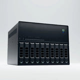 N10 NAS Chassis 10+2 Bays MATX Motherboard Support 1U Power Supply Aluminum Alloy Case with Hard Drive Trays