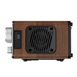 HRD-802 Full-Band Radio With Bluetooth Smart APP Control Dual Speaker System Featuring Wooden Cabinet Signal Repeater