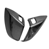 Car Snap-On Rearview Mirror Cover Carbon Fiber Side Wing Mirror Cover With Holes For Q7 2016-2024 Q5 2018-2024