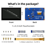 4.3 Inch Touch Screen LCD Display For Raspberry Pi 5 4 3 3B+ 2 Capacitive Touchscreen Monitor For Raspberry Pi Display Module