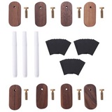 GW-Retail Display Price Tag Stands Set Kit With Handmade Walnut Wood Tabletop Merchandise Pricing Displays