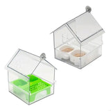New Transparents Parrots Feeders Double Compartment Bird Feeders Easy Installation Balances Diet Support For Birds