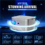 HY350 Mini Smart Portable Projector 5G WIFI LED 4K Video Google App Full HD 1080P Home Theater Proyector 4K Projector