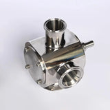 Stainless steel filling machine accessories, diameter 25MM - pneumatic filling machine three-way rotary valve