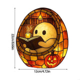 New 2Pcs Halloween Ghostly Book Lamp With Warm LED Light For Bedroom Living Room Office Desk Halloween Party Decoration