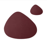 Placemat Table Mat  PU Leather Waterproof Heat Insulation Non-Slip Placemat Soft  Washable Bowl Coaster