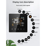Tuya Smart Thermostat 25A Wifi Enabled Electric Heating Temperature Control For Google Home Alexa Automation System