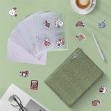 GW-A5 Holographic Sticker Book Hardcover Sticker Organizer Binder Reusable Collecting Album Storage Book With 30 Pages Orange