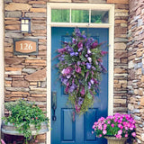 1 PC Garland Lilac Tulip Hydrangea Colourful Spring / Summer Wreath Spring Purple Tulip Wreath Home Decoration