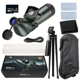 SPX5-80 4K UHD Astronomy Telescope Camera 350X 30MP Waterfroof Astronomical Telescope for Day and Night Use with Touch Button