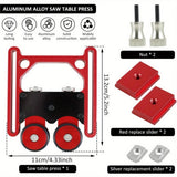 Adjustable Thin Rip Jig Anti-Rebound Feather Board Tool Stock Guide Roller Aluminum Alloy One-Way Table Saw Feeding Guide Roller