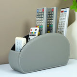 Fashion PU Leather Remote Control Storage Box Five Grids Classified Storage Cosmetics Brush Holder Desktop Organizer Pen