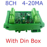DC 7-25V 8 Channel 4-20MA To RS485 Current Analog Input Collector MODBUS RTU Board For PT100 K Thermocouple Pressure Sensor