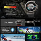 GPS Smart Watch Men 1.43 Inch AMOLED Bluetooth Calling Heart Rate Blood Oxygen Health Monitor 5ATM Waterproof Sports Smartwatch