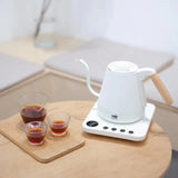 800ml Gooseneck Electric Kettle Hand Brew Coffee Pot Smart Teapot 1500W Thermo Pot Temperature-Control Heating Water Bottle