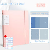 Multi-functional Loose-leaf Design File Folder Set PP Waterproof Test Paper Storage Clip Document Organizer School Office