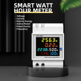 220V 380V Voltage 6IN1 Din Rail Monitor AC Current Power Factor Active KWH Electric Energy Frequency Meter VOLT AMP D52-2066