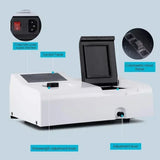 UV-Vis Spectrophotometer 721N 722N, LDC Digital Lab Visible Spectrophotometer 350-1020nm Lamp Laboratory Analytical Equipment
