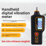 SW-63A Digital Vibration Meter, Handheld Vibration Meter Motor Fault Detector Mechanical Vibration Measurement Tool