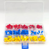 200pc Ring Terminals M3/M4/M5/M6 Insulated Ring Connectors 22-16/16-14/12-10AWG Electrical Crimp Terminal Connector Assorted Kit