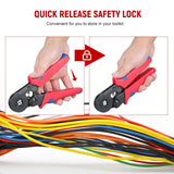 Alloy Steel Crimper with 1200pcs Terminal Connector for 0.25~10 mm² Wires, 23~7 AWG, 175mm Length, 377g Weight