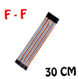 40PCS 30cm 2.54mm Dupont Cable - 1P Female-to-Female Jumper Wire (Row-Type)