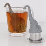 10pcs Elephant Fine Mesh Tea Infusers for Loose Tea Strainers with Tray