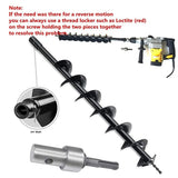 Garden Drill Adapter Carbon Steel Easy To Install Auger Adapter  1 To 3 Stable Connection 2 Pits 2 Slots for Garden