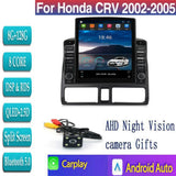 9.7" Vertical Style Tesla Screen Android 14.0 Car Radio For Honda CR-V CRV 2001-2006 Multimedia Player Carplay Navigation GPS