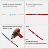 600Pcs Heat Shrink Butt Connectors Kit,Seal Part Waterproof Heat Shrink Connector Insulation Wire Terminal Welding Tool