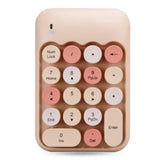 High Quality Colorful Wireless Numeric Keypad Silent Rechargeable Mini Portable Keypad External Keyboard Office