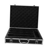 Microphone Carrying Studio with Sponge Vocal Microphones Hard Case Instrument Box for 4 Mics Storage Broadcast Equipment Mixer