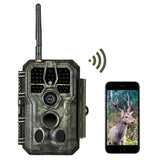 A280W 64MP WIFI Wildlife Game Trail Camera Photo Traps wtih No Glow LEDs 120 Degree Wide Detection Angle, App Settings