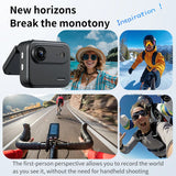 Mini Sports Camera 4K Ultra Clear Recording VLOG Recorder Flip Screen Anti Shake  Wide-angle Student Travel Camera Portable